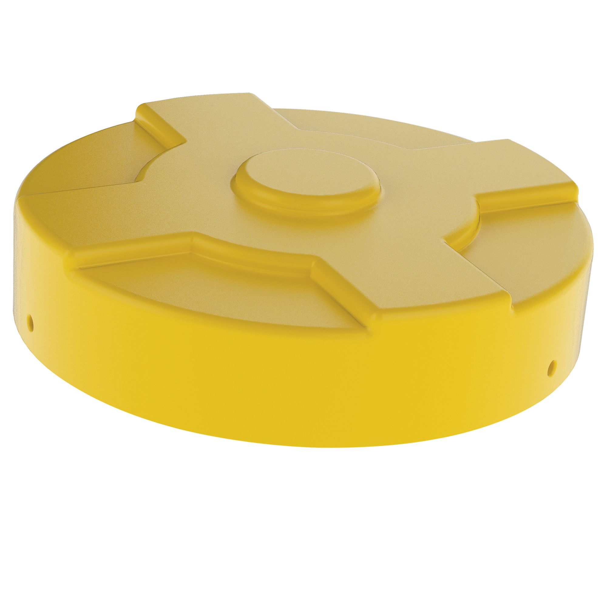 Vestil Poly Drum Cover - 55 Gallon, 24.75in. Diameter, Polyethylene, Yellow, Model# DC-P-55-YL